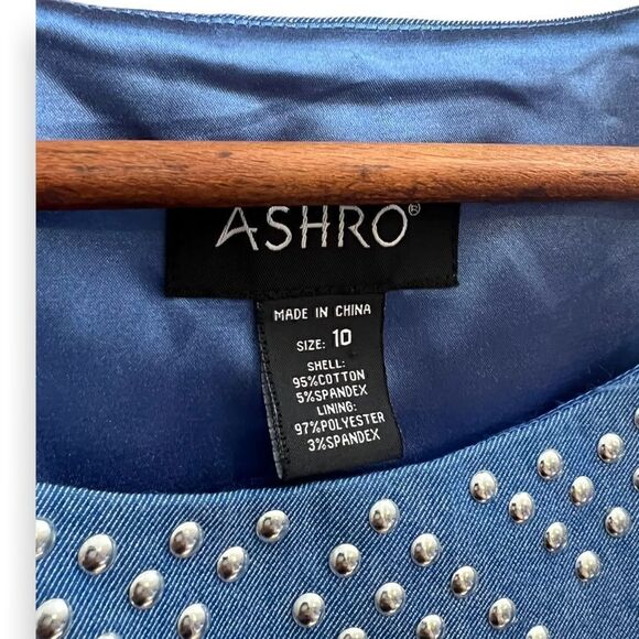 Ashro Cotton Blend Studded Cropped Top - Picture 3 of 5